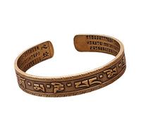 CAZSTYK Mantra buddista tibetano in rame dipinto a mano con sei parole sacre, regolabile e apribile per protezione e fortuna, regalo culturale, One Size