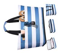 CAZSTYK Marsupio da spiaggia alla moda da 54 litri con sezione isolante e design resistente alla sabbia, per donne e mamme, borsa da spiaggia anti strappo, Blu