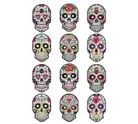 CAZSTYK Maschere per coprire viso con teschio Maschere, A D | dei Morti Costumi Halloween per i Messicani Masquerade