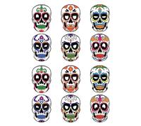 CAZSTYK Maschere per coprire viso con teschio Maschere, B A | dei Morti Costumi Halloween per i Messicani Masquerade