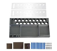 CAZSTYK Metallo Modello Riparazione Strumento Vassoio 2Tiers Dado Vite Rack di Stoccaggio Strumenti di Manutenzione Organizzazione Supporto per RCSpare Parts RCmodel Vite RCmodel Tool Storage