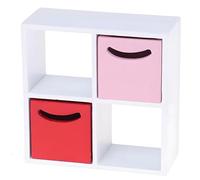 CAZSTYK Mobili per casa delle bambole in scala 1: 12, in legno, con 4 scomparti e cassetto, per collezioni in miniatura, vetrina da collezione