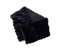 CAZSTYK Morbida pelliccia sintetica avvolgere scialle invernale con interno ispessito accessorio freddo design elegante per le donne donne calde pellicce finte sciarpa di lusso, Nero , Taglia unica