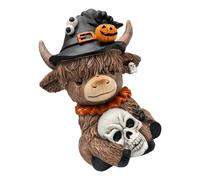 CAZSTYK Mucca Halloween High Che Tiene la Zucca, Skeleton Model