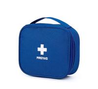 CAZSTYK Organizzatori resistenti all'acqua con struttura scomparti multipli per la preparazione di viaggi a casa borsa impermeabile della medicina, Blu, S