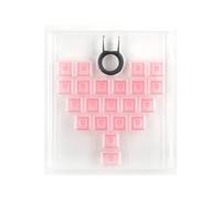 CAZSTYK PC Materials Heart Fogged Design Keycaps Set 21Piece Altezza Originale per Migliorare il Comfort di Digitazione e Visual Appeal Desktop Keycaps Collection