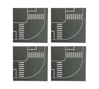 CAZSTYK Piastrelle stradali modulari in plastica, Curved zebracrossing | Componenti modulari per carreggiata riconfigurabile, progetto modellazione edilizia con bordi arrotondati