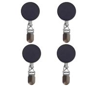 CAZSTYK Portasciugamani Rotondo con Clip, Supporto Adesivo, Black