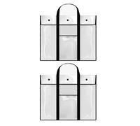 CAZSTYK Pratiche borse per il trasporto di poster, set da 2 pezzi, con maniglia, borsa artistica sicura ed elegante per riporre documenti e forniture per insegnanti, Nero , Bellezza di massa