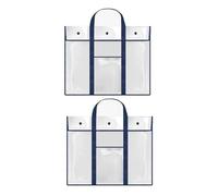 CAZSTYK Pratiche borse per il trasporto di poster, set da 2 pezzi, con maniglia, borsa artistica sicura ed elegante per riporre documenti e forniture per insegnanti, Blu, Bellezza di massa