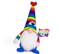 CAZSTYK Rainbow Festival Gnomi Bambole di Peluche Elfi Nani Decorazione Ornamento Con Dolce Amore Cuore Per Camera Da Letto Soggiorno Decori Gnomi Figurine Ornamento