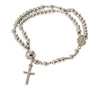 CAZSTYK Rosario con ciondolo a forma di croci, per comunione, gioiello da donna, One Size, come descritto, come descritto