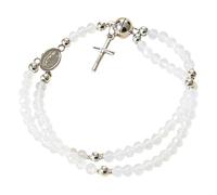 CAZSTYK Rosario con ciondolo a forma di croci, per comunione, gioiello da donna, One Size, come descritto, come descritto
