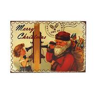 CAZSTYK Scatola di legno di Natale cartello fattoria Babbo Natale pupazzo di neve cornice da appendere alla parete decorazione per feste ornamento natalizio scatola di legno segno