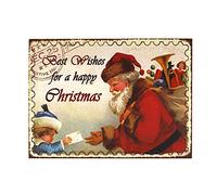CAZSTYK Scatola di legno di Natale cartello fattoria Babbo Natale pupazzo di neve cornice da appendere alla parete decorazione per feste ornamento natalizio scatola di legno segno
