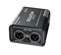CAZSTYK Scatola isolatore per Strumenti e Computer con | Ingressi combo XLR stereo con controllo Ground Lift e alloggiamento in metallo per computer e strumenti