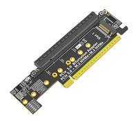 CAZSTYK Scheda adattatore PCIExpress 16X 5.0 che supporta doppi HDD NVMe per trasferimento dati veloce a 32 Gbps in applicazioni informatiche Adattatori dati veloci