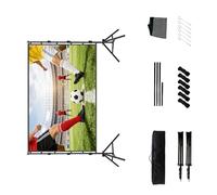 CAZSTYK Schermo di proiezione amichevole di viaggio con la struttura del doppio stand e lo schermo di proiezione della luce solare all'aperto ottimizzato di resistenza anti luce