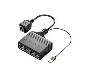 CAZSTYK Sdoppiatore Rete da 100 Mbps, Female to Four Port 100MBPS | Supporta la condivisione Internet a 100 Mbps con vari cavi Ethernet
