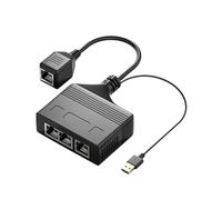 CAZSTYK Sdoppiatore Rete da 100 Mbps, Female to Three Port 100MBPS | Supporta la condivisione Internet a 100 Mbps con vari cavi Ethernet