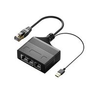 CAZSTYK Sdoppiatore Rete da 100 Mbps, Male to Three Port 100MBPS | Supporta la condivisione Internet a 100 Mbps con vari cavi Ethernet