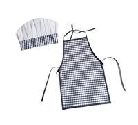 CAZSTYK Set cappello e grembiule da cuoco per neonato Costume fotografico per neonato Costume fotografico 0-24 mesi Grembiule da chef per bambino in poliestere
