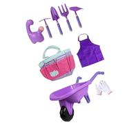 CAZSTYK Set da giardinaggio per bambini per avventure in spiaggia, parco e casa, promuove la creatività e il legame familiare con rastrelli, carrello, pala, giocattolo per attività familiari