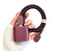 CAZSTYK Set di cover protettiva per telefono, adattatore di ricarica da 20 W, con avvolgicavo e connettori in pelle PU, adattatore per telefono Defender