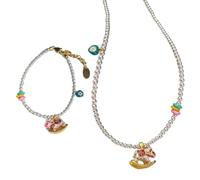 CAZSTYK Set di gioielli ergonomici per genitori e bambini, con perle finte, in lega di rame, per abiti formali e casual, One Size, come descritto, come descritto