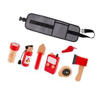 CAZSTYK Set Giochi Ruolo per Pompieri per Bambini Strumenti apprendimento per Giochi Ruolo Professionali per Bambini in età prescolare Set attività in Legno Articoli per attività educative