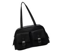 CAZSTYK Spaziosa borsa a tracolla organizer borsa in nylon borse ascellari design ergonomico per lavoro palestra attività all'aperto elegante borsa in nylon, Nero , One Size