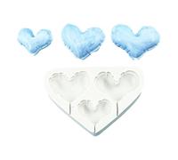 CAZSTYK Stampi in silicone con motivo pizzo per torte e pasticcini, forme a cuore stellato Conservazione compatta Stampi per dolci in silicone a cuore stellato