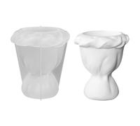 CAZSTYK Stampi per vasi in silicone a forma di mazzi 3D multiuso in silicone per realizzare supporti per piante idroponiche in calcestruzzo Flowerport Elastomero
