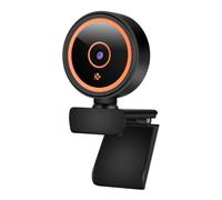 CAZSTYK Streaming Camera Webcam Online con Messa a Fuoco, 2k | Microfono con cancellazione del suono con installazione semplice per videochiamate, apprendimento online e lezioni