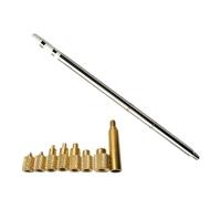 CAZSTYK Strumento pressatura per Inserti Termici, with Brass indenter | con filettatura interna per inserto per saldatore per inserimento dadi con inserto hot melt con bronzo