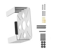 CAZSTYK Supporto Globale per Computer Piccola Struttura in Acciaio, White | Scrivania a parete rinforzata per la dissipazione del calore ' edificio in acciaio sotto tavolo,