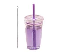 CAZSTYK Tazza liscia Plan Achromat con cannuccia Toss Top per frappè liquidi Tazza da viaggio trasportabile