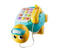 CAZSTYK Telefono Musicale interattivo con apprendimento dei, Blue | giocattolo educativo sviluppa abilità cognitive con riconoscimento dei colori e comunicazione per i giochi