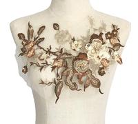 CAZSTYK Toppa termoadesiva a forma di fiore con paillettes, per progetti di cucito, decorazione domestica, in poliestere, con paillettes