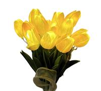 CAZSTYK Tulipani artificiali con fiori realistici e steli regolabili, luci decorative per la casa e le feste, 15 pezzi