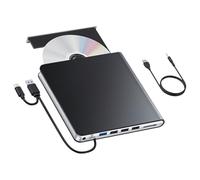 CAZSTYK Unità disco esterna da 5 Gbps USB tipo C masterizzatore di dischi portatile con slot per schede USB3.0 USB2.0 per scrittore portatile portatile