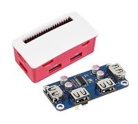CAZSTYK USB HUB HAT Scheda di Espansione Starter Kit per RPI 0 2 W WH 3A 3B 3 Modello B 4 4B Accessori Box Scheda di Espansione per