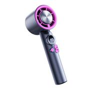 CAZSTYK Ventilatore Tascabile Ricaricabile con Batteria da 3000, Purple | Ricaricabile a doppia modalità Ice Cool, schermo digitale, ricarica rapida tipo C per lavoro a casa e viaggi