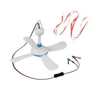 CAZSTYK Ventola portatile da 12 V con pulsante di commutazione per appendere le mosche all'aperto e dissipazione del calore, con corda rossa per appendere