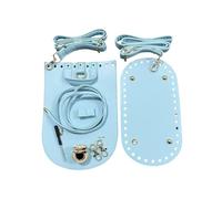 CAZSTYK Zaino Borsa Artigianale Componente Cinghia Regolabile Borsa In Pelle PU Fondo Copre Corda Con Coulisse Per Zaini Tessuti A Mano Borsa In Pelle PU Base Fondo, blu cielo, One Size