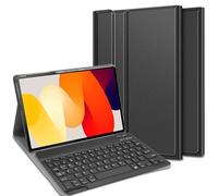 Cazy Custodia per tablet con tastiera adatta per Xiaomi Redmi Pad SE - QWERTZ Bluetooth Tastiera - Nero