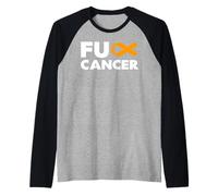 Cazzo Cancer Tshirt - Cazzo Leucemia Cancro Consapevolezza Maglia con Maniche Raglan