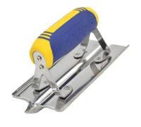Cazzuola angolare per calcestruzzo - Raschietto per stucco in acciaio inox, rifinitore per bordi | Strumento di precisione per bordi in cemento con manico ergonomico, cazzuola angolare versatile per