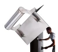 Cazzuola Angolare per Cartongesso, Utensile da Finitura Pareti in Acciaio Inox, Angolo per Cartongesso Antiscivolo e Antiruggine per Finitura Pareti e Pittura in Costruzione Ristrutturazione