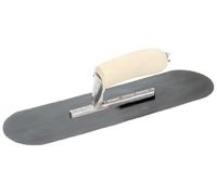 Cazzuola da piscina Marshalltown con manico in legno, acciaio blu, cazzuola per pavimenti e calcestruzzo, dimensioni della cazzuola: 356x102 mm